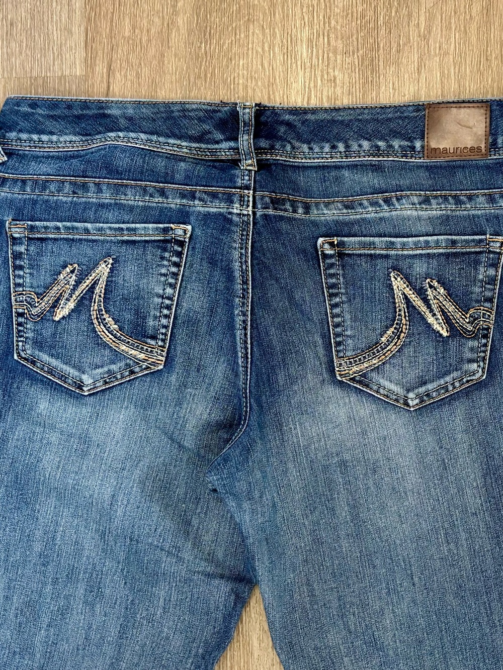 Maurices Denim Straight Leg Jeans in Faded Blue